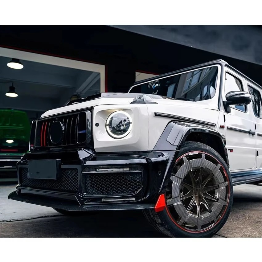 Rocket 900 Dry Carbon Fiber Car Bumper Front Lip for  G Wagon Body Kit W464 G63 2019-2024 G500 G550 Kit